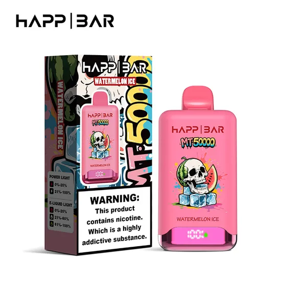 Вейп HAPP MT50000 – Watermelon Coconut, 50 000 дръпки, с дисплей и USB-C