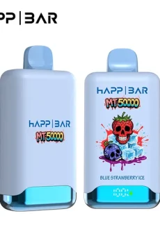 Вейп HAPP MT50000 – Blue Strawberry Ice, 50 000 дръпки, с дисплей и USB-C
