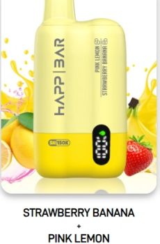HAPP BAR SH150K 150 000 дръпки – Ягода Банан + Розов Лимон с дисплей